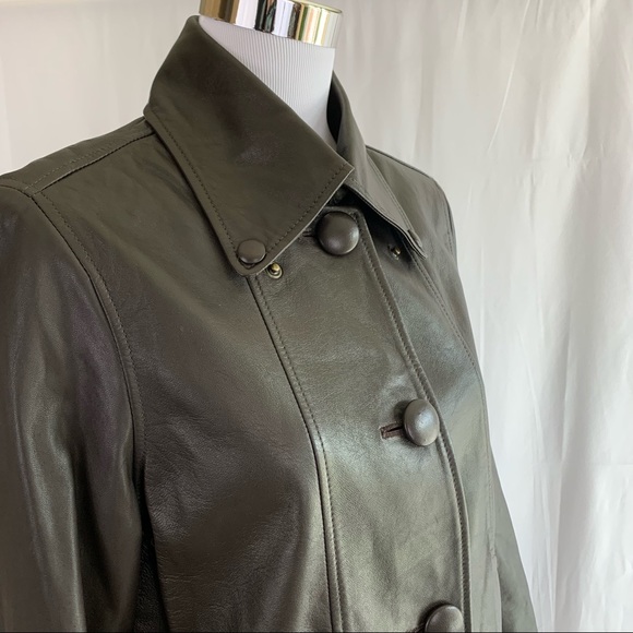 Anne Klein Genuine Leather Jacket Size 10 - Picture 5 of 10